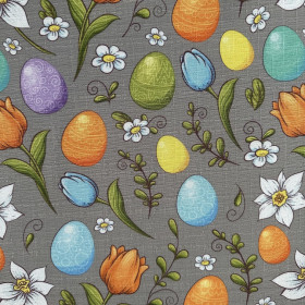 Teflonová tkanina veľkonočná 25/4 na sivom podklade