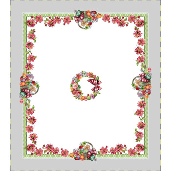 Obrusy gobelínové veľkonočné Chenille 1293 - 120x140cm