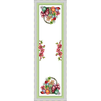 Gobelínové obrusy veľkonočné Chenille 1293 GR Gobelínové obrusy veľkonočné Chenille 1293 GR