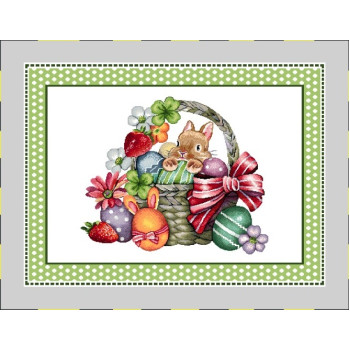 Gobelínové obrusy veľkonočné Chenille 1293 GR Gobelínové obrusy veľkonočné Chenille 1293 GR