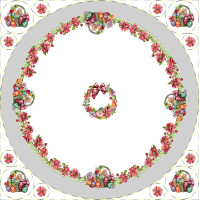 Gobelínové obrusy veľkonočné Chenille 1293 - kruh 140cm Gobelínové obrusy veľkonočné Chenille 1293 - kruh 140cm