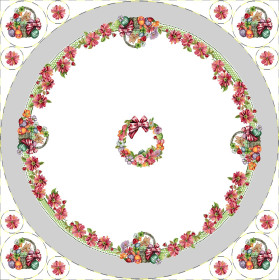 Obrusy gobelínové veľkonočné Chenille 1293 - kruh 140cm