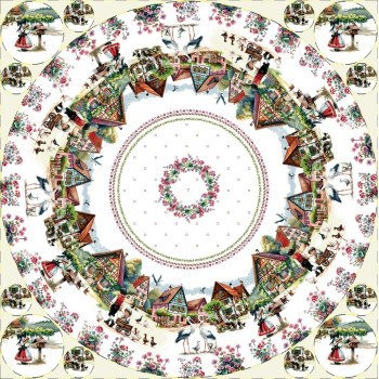 Gobelínové obrusy Chenille 1408 - kruh 140cm