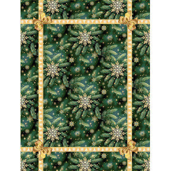 Gobelínové obrusy vianočné Chenille 1435 pretkávané zlatou niťou - 120x140cm
