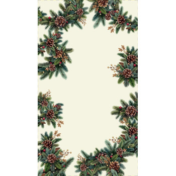 Gobelínové obrusy vianočné Chenille 1442 pretkávané zlatou niťou - 140x220cm
