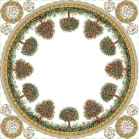 Obrusy gobelínové celoročné Chenille 6339 - kruh 140cm