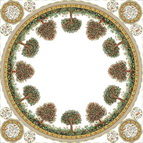 Gobelínové obrusy Chenille 6339 - kruh 140cm