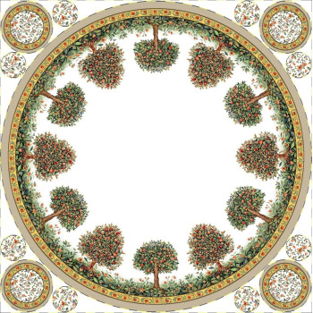 Gobelínové obrusy Chenille 6339 - kruh 140cm