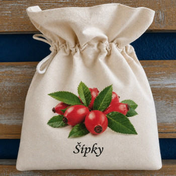 Bavlnené vrecúško - šípky 2026-10