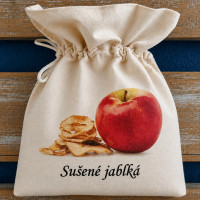 Bavlnené vrecúško - sušené jablčka 2026-13