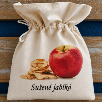 Bavlnené vrecúško - sušené jablčka 2026-13