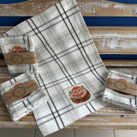 Bavlnené utierky tkané s vyšívkou TE 10675