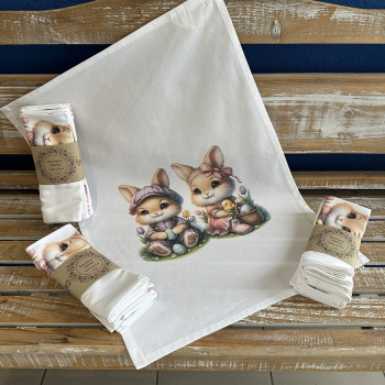 Bavlnené utierky veľkonočné digitálna tlač TE 2026-03