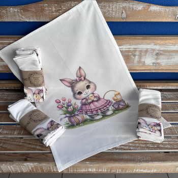 Bavlnené utierky veľkonočné digitálna tlač TE 2026-06