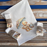 Bavlnené utierky veľkonočné digitálna tlač TE 2026-07