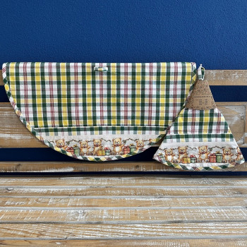 Bavlnené utierky s bordúrou okrúhle vianočné kruh 60cm TE 2505