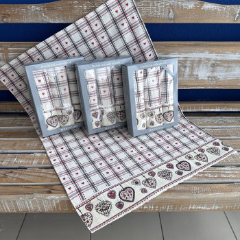 Darčekový box utierok s bordúrou v krabičke TE 2604