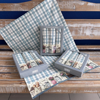 Darčekový box utierok s bordúrou v krabičke TE 2607
