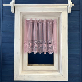 Záclony  v metráži žakarové 330870 staroružová 45,65,90cm