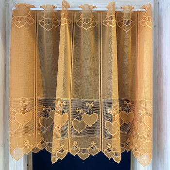Záclony  v metráži žakarové 330870 pomarančová 45,65,90cm