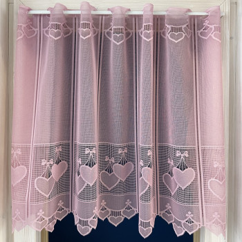 Záclony  v metráži žakarové 330870 staroružová 45,65,90cm